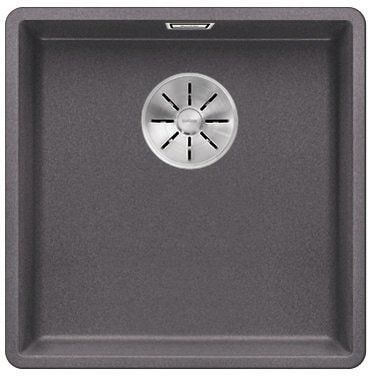 Кухонная мойка Blanco SUBLINE 400-F Silgranit&reg; цвет темная скала с отводной арматурой InFino (523495) монтаж в уровень со столешницей 523495 фото