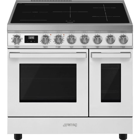 Smeg CPF92IMWH - серія PORTOFINO - Варочний центр соло, 90 см, 2 Духовки, індукційна панель, білий cpf92imwh фото