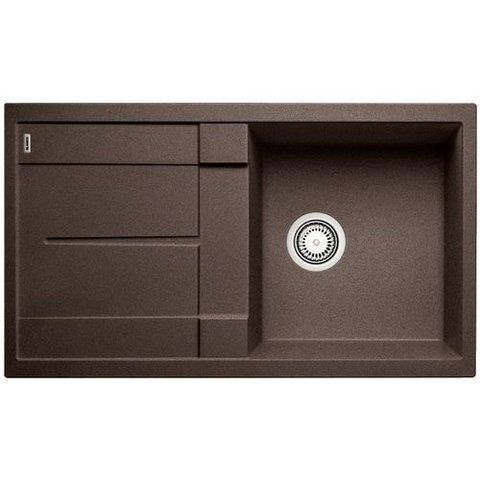 Кухонная мойка Blanco METRA 5 S-F Silgranit&reg; цвет кофе склапаном-автоматом (519104) монтаж в уровень со столешницей 519104 фото