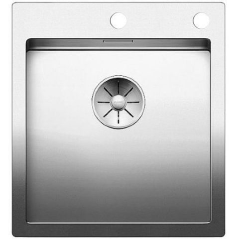 Кухонная мойка Blanco CLARON 400-IF/A нержавеющая сталь Durinox с отводной арматурой InFino (523392) монтаж на столешницу; в уровень со столешницей 523392 фото