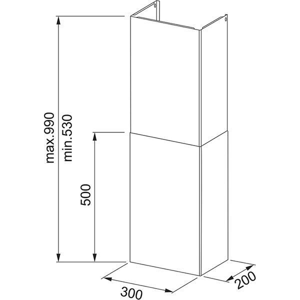 Кожух Franke до кухонної витяжки FMA/FMPL 530&ndash;990 мм (112.0285.288) чорний 112.0285.288 фото