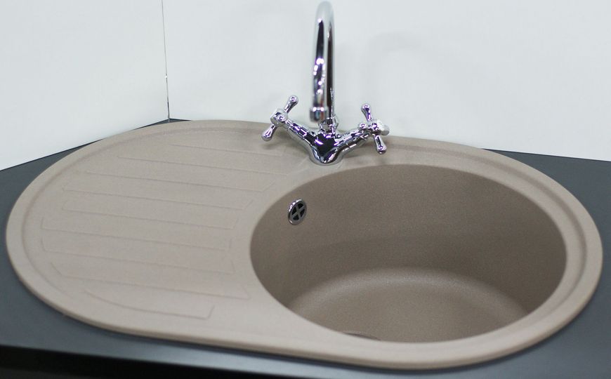 Кухонна мийка Franke Ronda ROG 611 (114.0381.064) гранітна - врізна - оборотна - колір Мигдаль - Архів 114.0381.064 фото