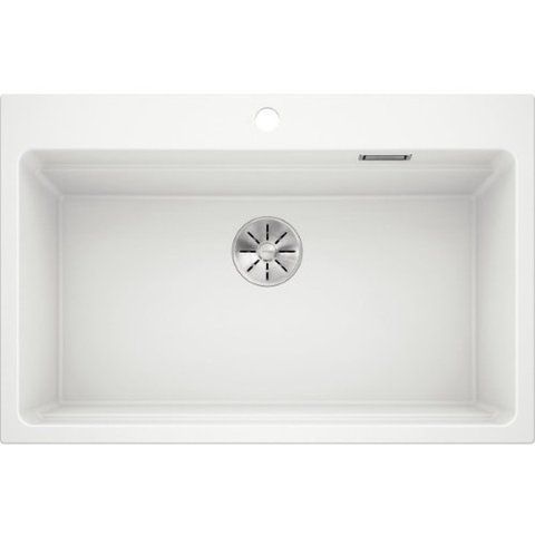 Кухонная мойка Blanco ETAGON 8 Silgranit&reg; цвет белый с отводной арматурой InFino (525191) монтаж на столешницу 525191 фото