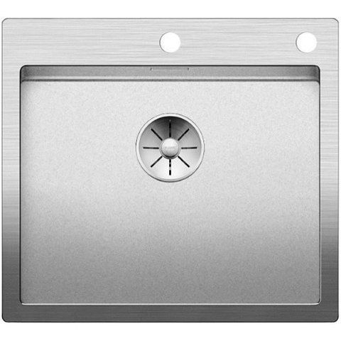 Кухонная мойка Blanco CLARON 500-IF/A нержавеющая сталь Durinox с отводной арматурой InFino (523393) монтаж на столешницу; в уровень со столешницей 523393 фото