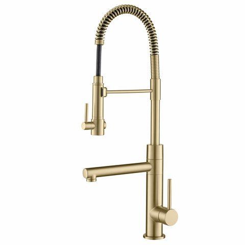 Кухонний змішувач Kraus Artec Pro&trade; з гнучким виливом та функцією душу (KPF-1603SFACB) Бронза/Шампань KPF-1603SFACB фото