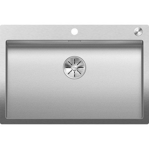 Кухонная мойка Blanco CLARON 700-IF/A нержавеющая сталь Durinox с отводной арматурой InFino (523394) монтаж на столешницу; в уровень со столешницей 523394 фото