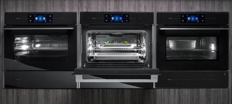 Smeg SO4102M1B3 - серия LINEA - Компактный Духовой шкаф комбинированный с Микроволноми, 45см, Evo Screen (full touch) OCM 8478 G ELEMENTS фото