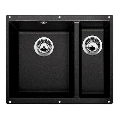 Кухонна мийка Blanco ROTAN 340/160-U Silgranit&reg; колір чорний (526096) монтаж під стільницю 526096 фото