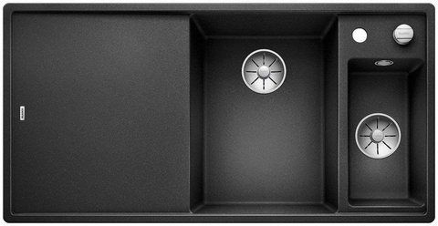 Кухонная мойка Blanco AXIA III 6 S Silgranit&reg; цвет антрацит - чаша справа, столик для обработки ясень скл.-авт. InFino (523462) монтаж на столешницу 523462 фото
