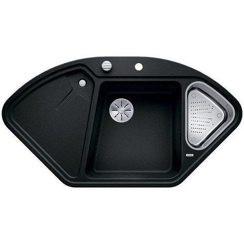 Кухонная мойка Blanco DELTA II Silgranit&reg; цвет антрацит скл.-авт. InFino (523656) монтаж на столешницу 523656 фото