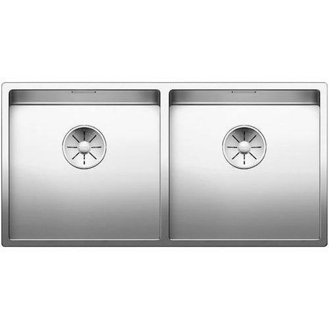 Кухонная мойка Blanco CLARON 400/400-U нержавеющая сталь с зеркальной полировкой с отводной арматурой InFino (521618) монтаж под столешницу 521618 фото