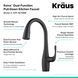 Кухонный смеситель Kraus Esina&trade; с вытяжным изливом и функцией душа (KPF-1670MB) Черный KPF-1670MB фото 19