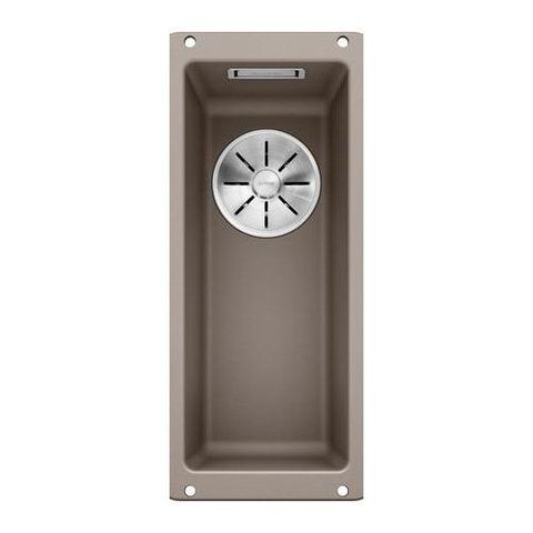 Кухонная мойка Blanco SUBLINE 160-U Silgranit&reg; цвет серый беж с отводной арматурой InFino (523403) монтаж под столешницу 523403 фото