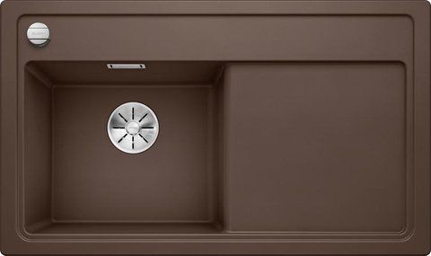 Кухонна мийка Blanco ZENAR 45 S (- чаша зліва) Silgranit&reg; колір кава з кл.-авт. InFino (523861) монтаж на стільницю 523861 фото