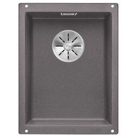 Кухонная мойка Blanco SUBLINE 320-U Silgranit&reg; цвет темная скала с отводной арматурой InFino (523407) монтаж под столешницу 523407 фото