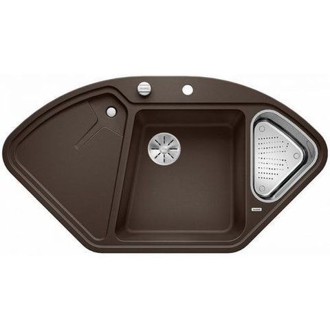 Кухонная мойка Blanco DELTA II Silgranit&reg; цвет кофе скл.-авт. InFino (523669) монтаж на столешницу 523669 фото