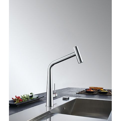 Кухонний змішувач Franke Icon з витяжним виливом та функцією душу з ламінарним потоком води (115.0625.188) Хром 115.0625.188 фото