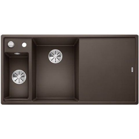 Кухонная мойка Blanco AXIA III 6 S Silgranit&reg; цвет кофе - чаша слева, столик для обработки ясень скл.-авт. InFino (524652) монтаж на столешницу 524652 фото