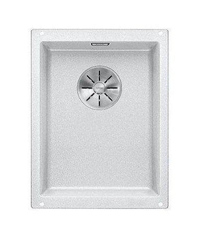 Кухонная мойка Blanco SUBLINE 320-U Silgranit&reg; цвет белый с отводной арматурой InFino (523410) монтаж под столешницу 523410 фото