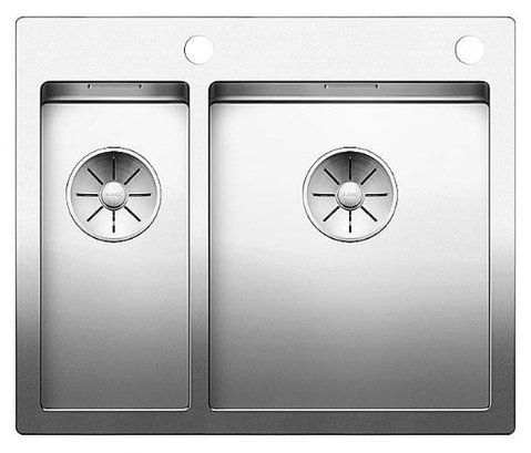 Кухонная мойка Blanco CLARON 340/180-IF/А нержавеющая сталь с зеркальной полировкой скл.-авт. InFino и управлением PushControl (521647) монтаж на столешницу; в уровень со столешницей 521647 фото