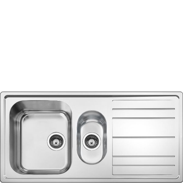 Smeg LPR102 - серія UNIVERSAL - Мийка, Aurora, 100 см, 1 + 1/2 чаша з кришкою, ультранизький профіль, нержавіюча сталь, обертається lpr102 фото