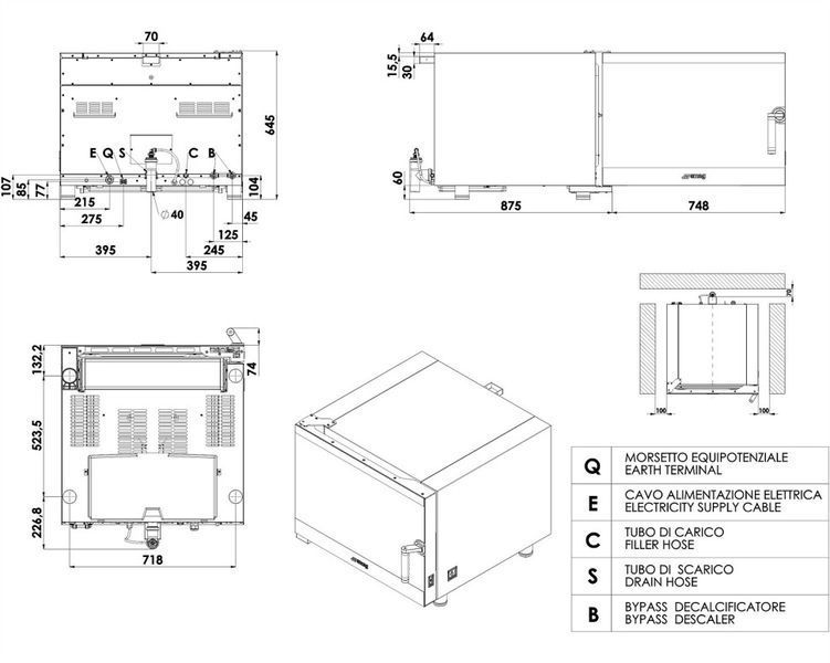 Комбінована електронна піч SMEG SPO5L2SDL, 5 рівнів GN 1/1 spo5l2sdl фото