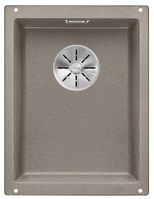 Кухонная мойка Blanco SUBLINE 320-U Silgranit&reg; цвет серый беж с отводной арматурой InFino (523414) монтаж под столешницу 523414 фото