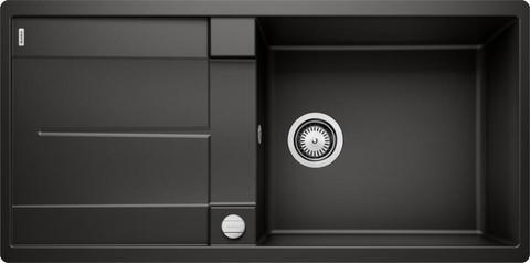 Кухонна мийка Blanco METRA XL 6 S-F Silgranit&reg; колір чорний, з клапаном-автоматом (525933) монтаж у рівень зі стільницею 525933 фото