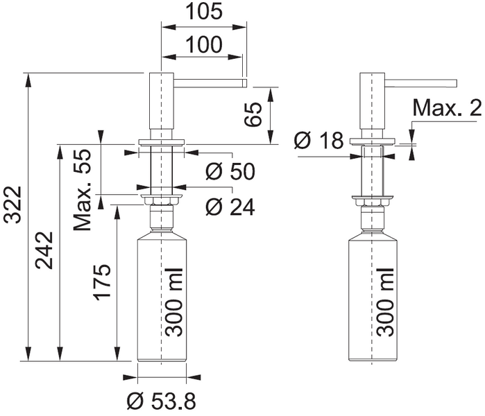Дозатор для мила Franke Active Plus Super Metallic SD (119.0547.911) Мідний - Архів 119.0547.911 фото