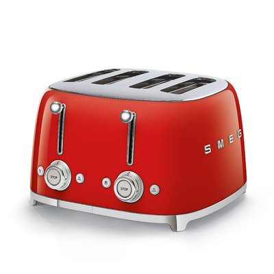 ● Smeg TSF03RDEU - серія 50'S RETRO STYLE - Тостер електричний на 4 тости (4х4), колір червоний TSF03RDEU фото