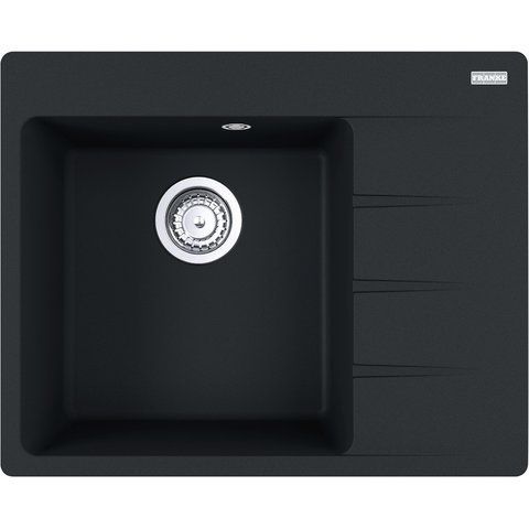 🟥 Кухонна мийка Franke Centro CNG 611-62 TL (114.0630.458) гранітна - врізна - крило праворуч - колір Чорний матовий 114.0630.458 фото