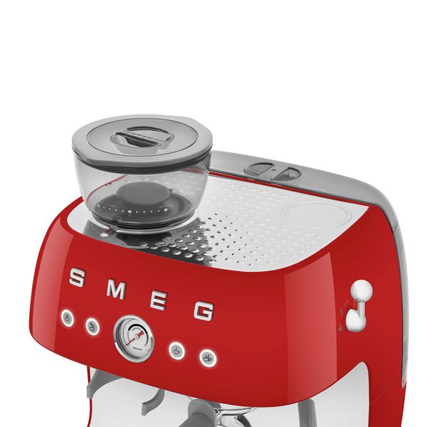 Smeg EGF03RDEU - серія 50'S RETRO STYLE - Кавомашина еспресо з вбудованою кавомолкою, колір червоний egf03rdeu фото