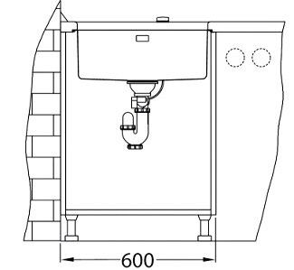 Кухонна мийка Franke Sirius SID 110-50 (125.0395.608) з тектонайта - монтаж під стільницю - колір Білий 125.0395.608 фото