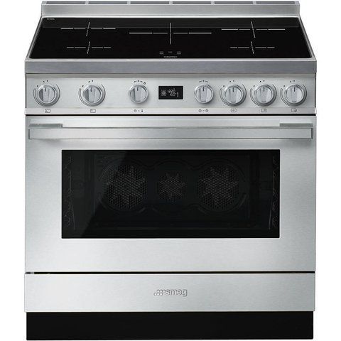Smeg CPF9IPX - серія PORTOFINO - Варочний центр соло, 90 см, 1 Духовка, індукційна панель, Soft Close CPF9IPX фото