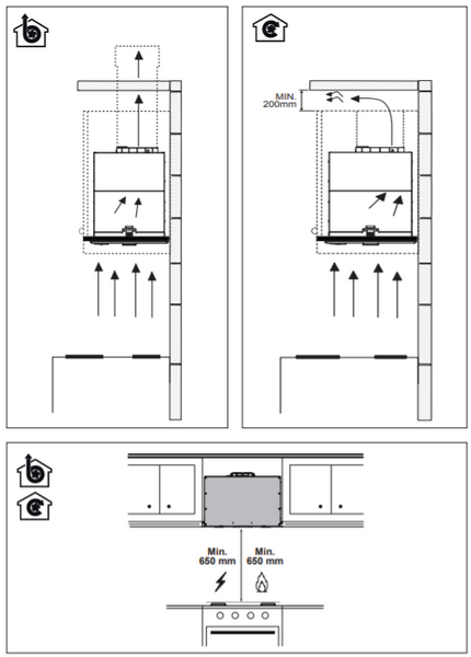 Кухонна витяжка Franke Box Flush EVO FBFE BK MATT A70 (305.0665.365) Чорний матовий вбудована повністю 70 см 305.0665.365 фото