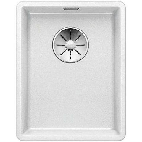 Кухонная мойка Blanco SUBLINE 320-F Silgranit&reg; цвет белый с отводной арматурой InFino (523419) монтаж в уровень со столешницей 523419 фото