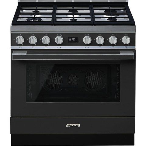 Smeg CPF9GPBL - серія PORTOFINO - Варочний центр соло, 90 см, 1 Духовка, Soft Close, антрацит CPF9GPAN фото