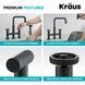Кухонний змішувач Kraus Urbix&trade; який змінює колір від температури води, з витяжним виливом та функцією душу (KPF-3125MBGRCC) Чорний з термо покриттям KPF-3125MBGRCC фото 13