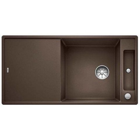 Кухонна мийка Blanco AXIA III XL 6 S-F Silgranit&reg; колір кава, дошка ясен з кл.-авт. InFino (523525) монтаж у рівень зі стільницею 523525 фото