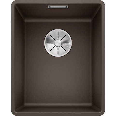 Кухонная мойка Blanco SUBLINE 320-F Silgranit&reg; цвет кофе с отводной арматурой InFino (523421) монтаж в уровень со столешницей 523421 фото