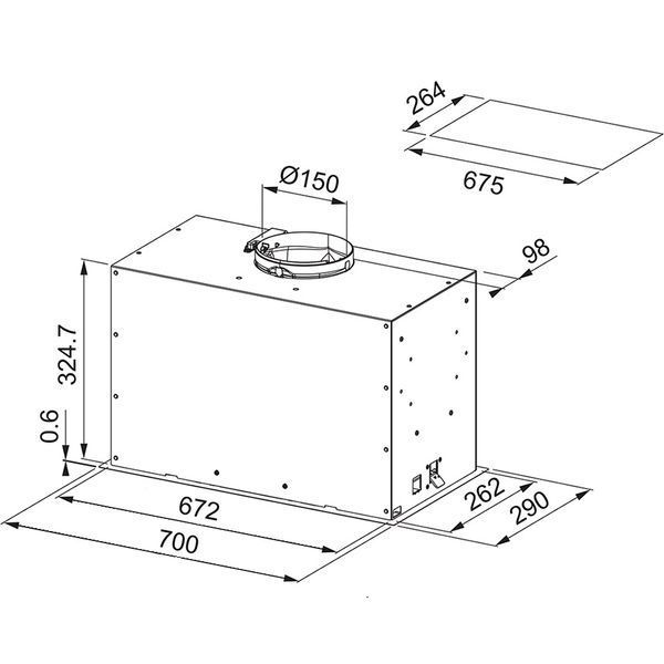 🟥 Кухонная вытяжка Franke Box Flush EVO FBFE WH MATT A70 (305.0665.367) Белый матовый встроенная полностью 70 см 305.0665.367 фото