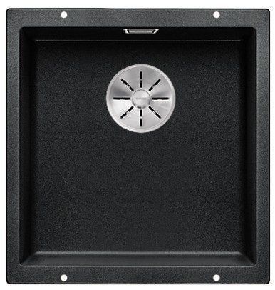 Кухонная мойка Blanco SUBLINE 400-U Silgranit&reg; цвет антрацит с отводной арматурой InFino (523422) монтаж под столешницу 523422 фото