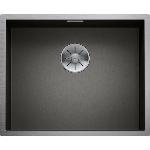 Кухонна мийка Blanco ZEROX 500-U неіржавна сталь Dark Steel з відвідною арматурою InFino (526243) монтаж під стільницю 526243 фото