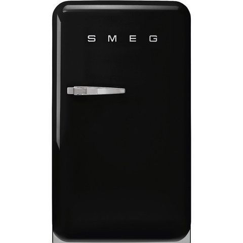 Smeg FAB10HRBL5 - серія 50'S RETRO STYLE - Мінібар однодверний соло, стиль 50', висота 97 см, правостороннє відкривання, чорний FAB10HRBL5 фото