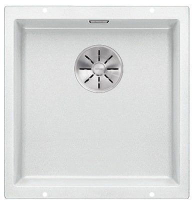 Кухонная мойка Blanco SUBLINE 400-U Silgranit&reg; цвет белый с отводной арматурой InFino (523426) монтаж под столешницу 523426 фото