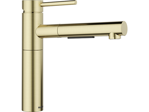 Кухонний змішувач Blanco з витяжним виливом, з функцією душу ALTA-S II satin gold (527554) 527554 фото