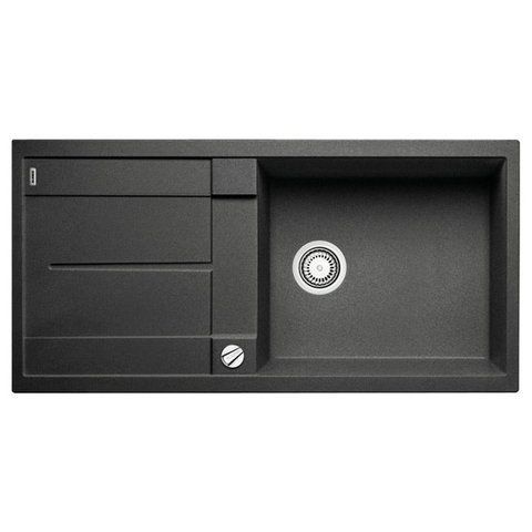 Кухонна мийка Blanco METRA XL 6 S Silgranit&reg; колір антрацит з клапаном-автоматом (515286) монтаж на стільницю 515286 фото