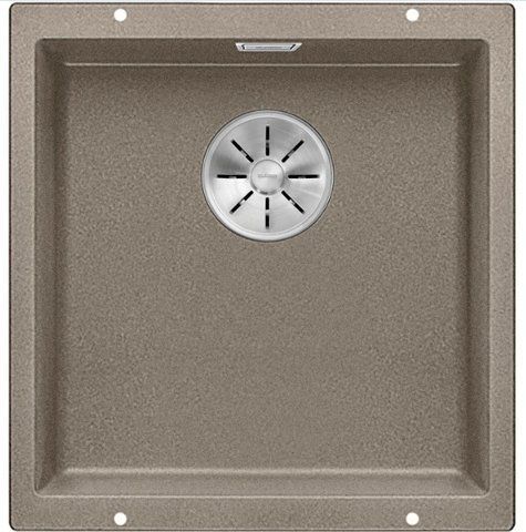 Кухонная мойка Blanco SUBLINE 400-U Silgranit&reg; цвет серый беж с отводной арматурой InFino (523429) монтаж под столешницу 523429 фото