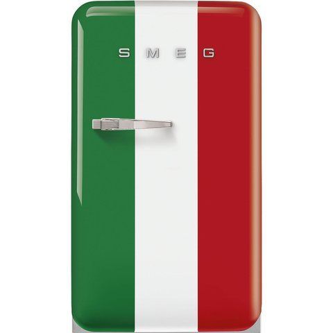 Smeg FAB10HRDIT5 - серія 50'S RETRO STYLE - Мінібар однодверний соло, стиль 50', висота 97 см, правостороннє відкривання, прапор Італії FAB10HRDIT5 фото
