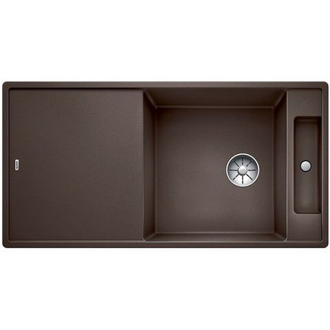 Кухонна мийка Blanco AXIA III XL 6 S-F Silgranit&reg; колір кава, дошка скло з кл.-авт. InFino (523531) монтаж у рівень зі стільницею 523531 фото